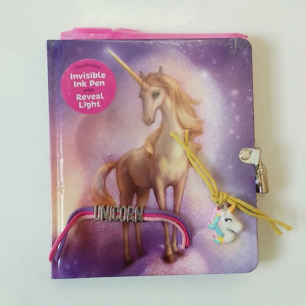 Journal with lock and invisible pen